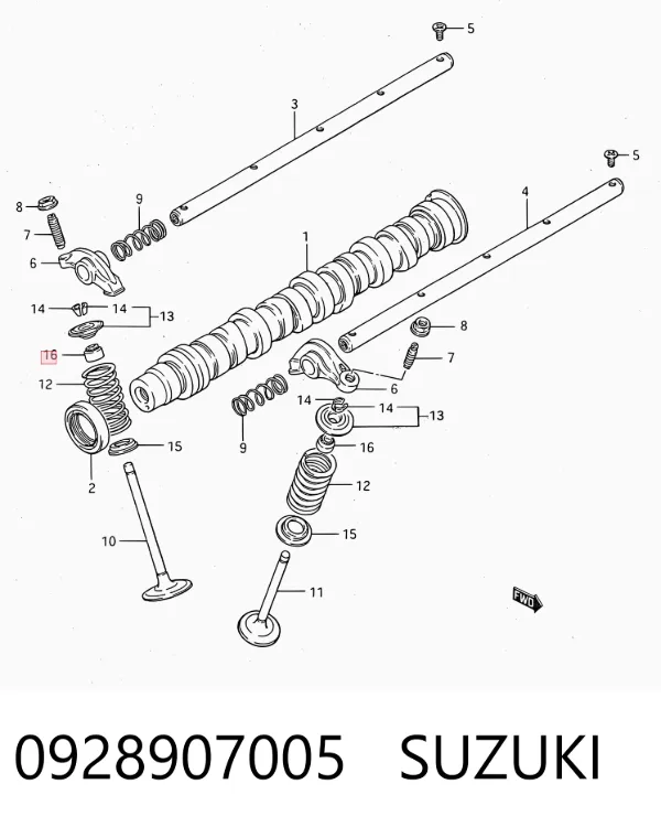 Retenes de válvulas 0928907005 Suzuki