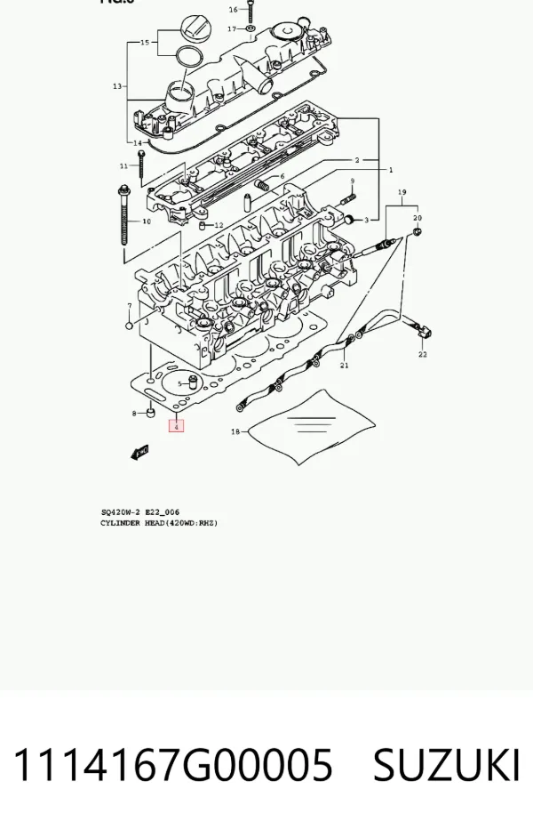 Junta de culata 1114167G00005 Suzuki