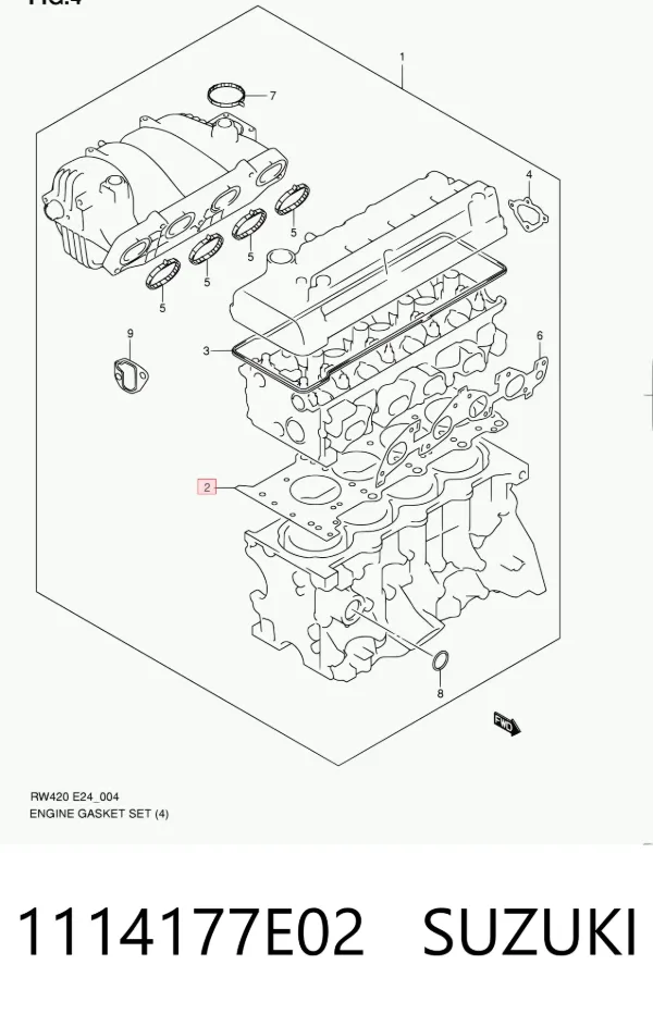 Junta de culata 1114177E02 Suzuki