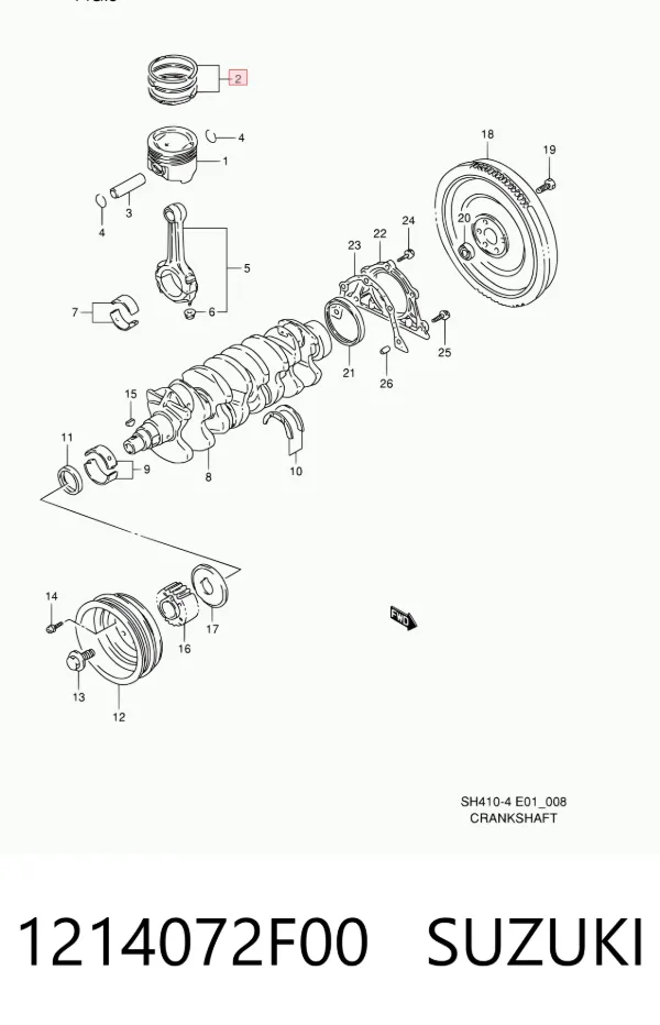  1214072F00 Suzuki