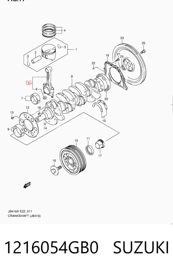 Biela 1216054GB0 Suzuki
