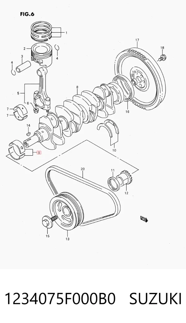  1234075F000B0 Suzuki