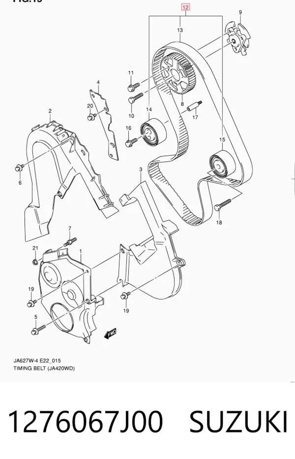 Kit de distribución 1276067J00 Suzuki