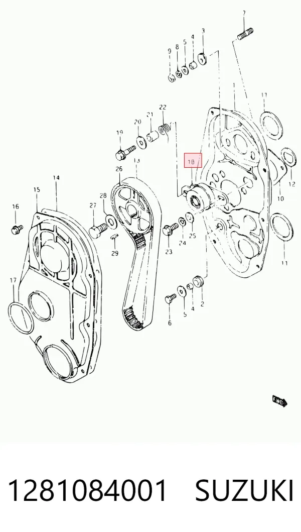 Tensor correa distribución 1281084001 Suzuki