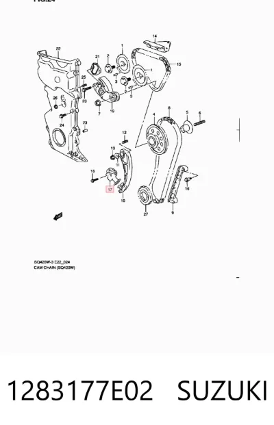 Tensor de cadena de distribución SUZUKI 1283177E02