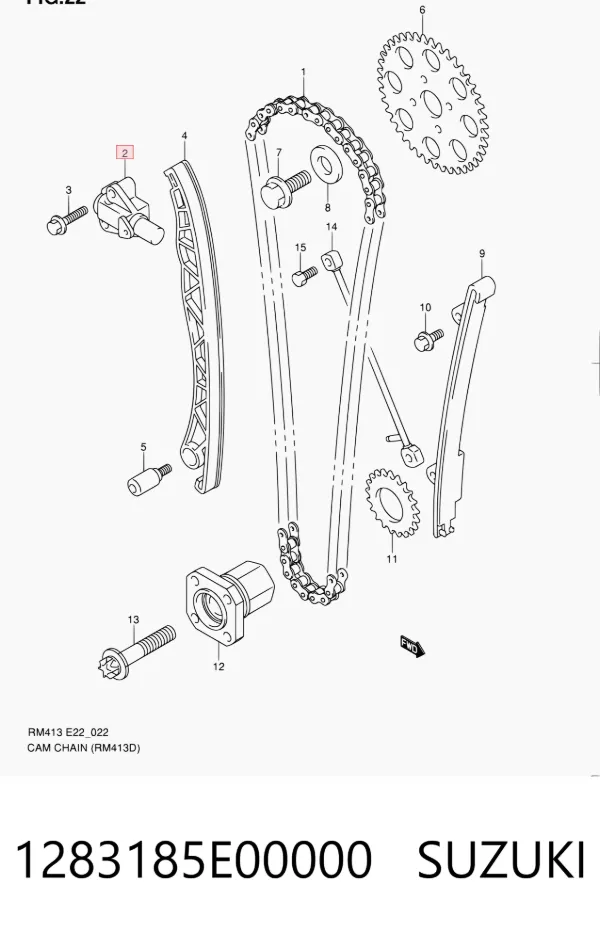 Tensor de cadena de distribución 1283185E00000 Suzuki