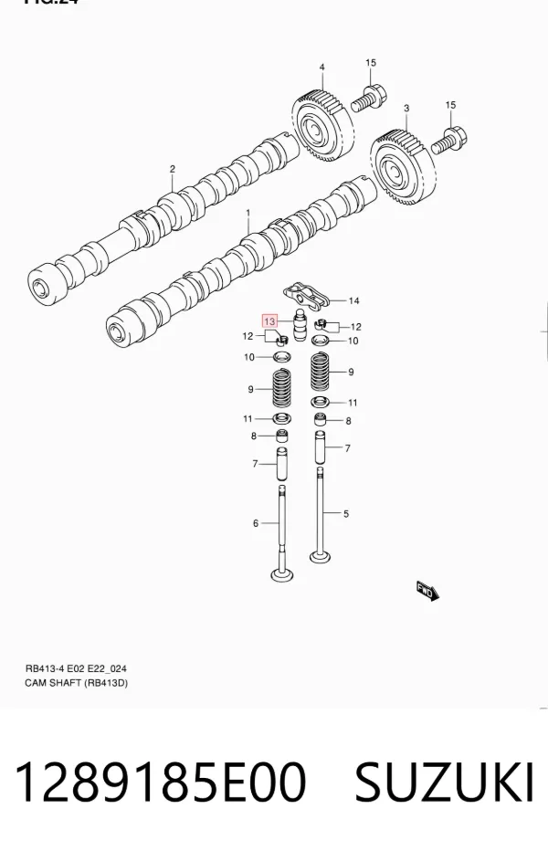 Taqués hidráulicos 1289185E00 Suzuki