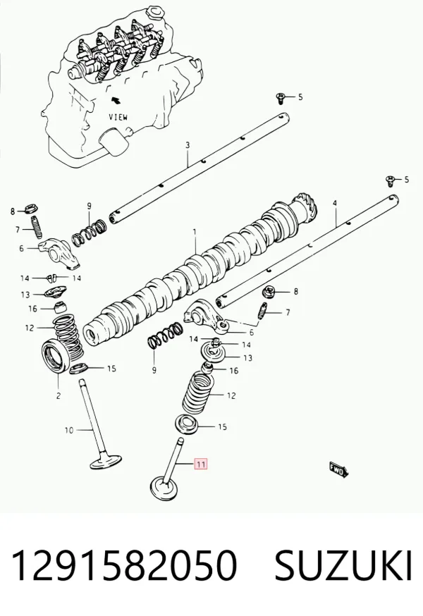 Válvula escape 1291582050 Suzuki