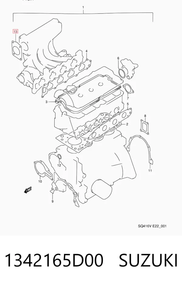  1342165D00 Suzuki