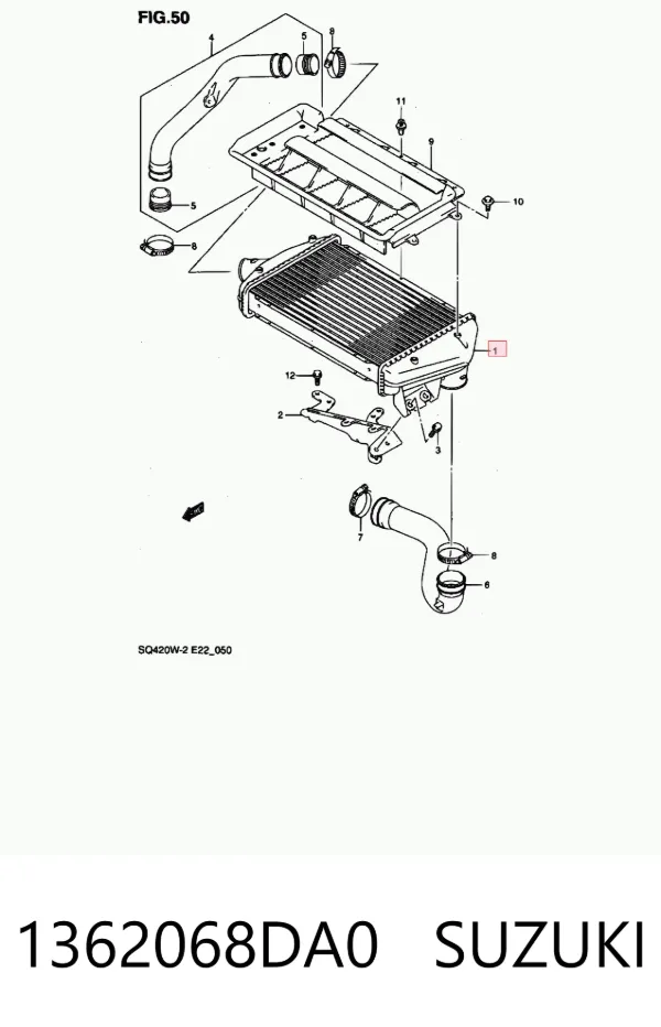 Intercooler 1362068DA0 Suzuki