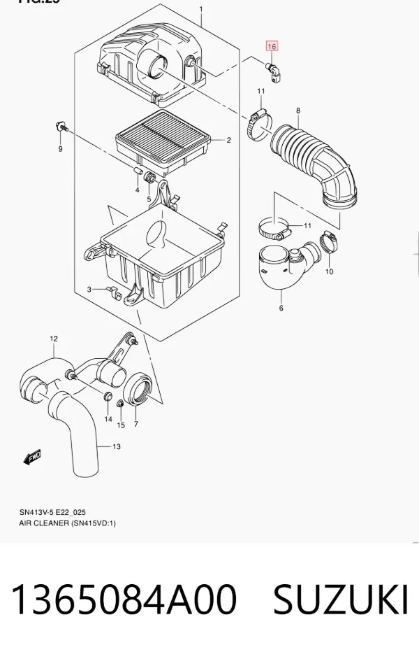Sensor de temperatura 1365084A00 Suzuki