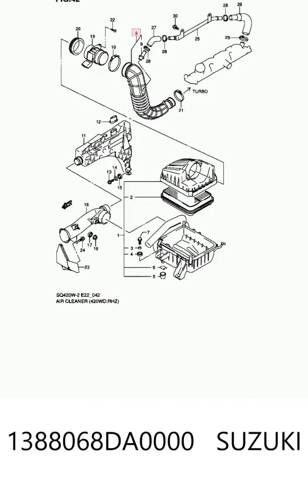  1388068DA0000 Suzuki