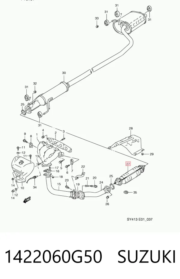 Catalizador 1422060G50 Suzuki