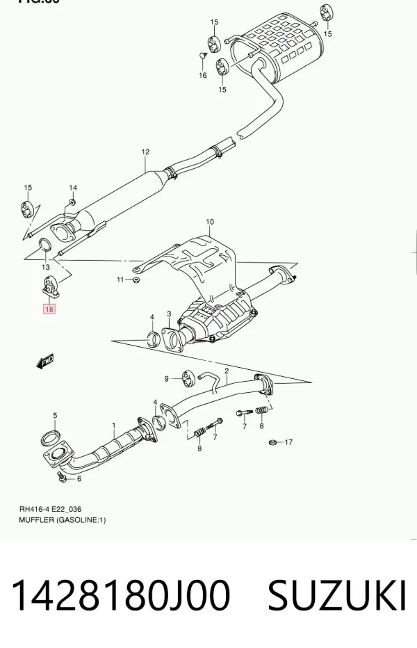  1428180J00 Suzuki