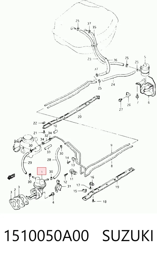 Bomba de combustible mecánica 1510050A00 Suzuki