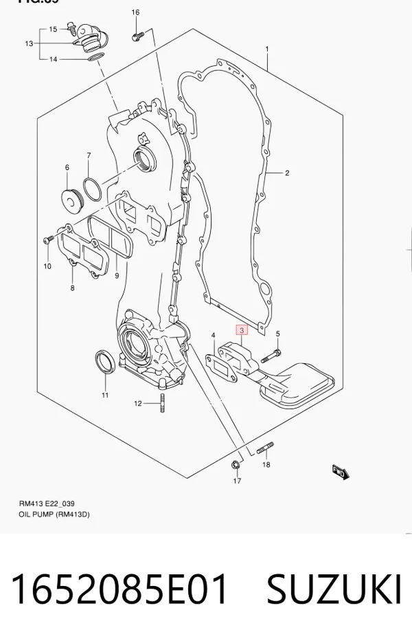 Bomba De Aceite 1652085E01 Suzuki