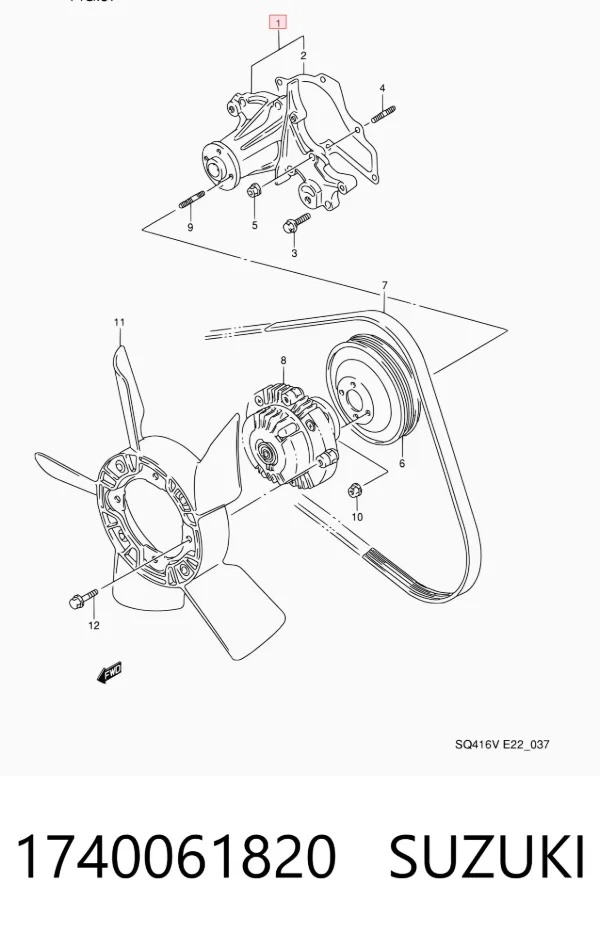 Bomba de agua 1740061820 Suzuki