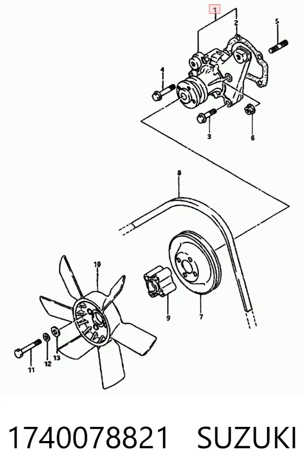 Bomba de agua 1740078821 Suzuki