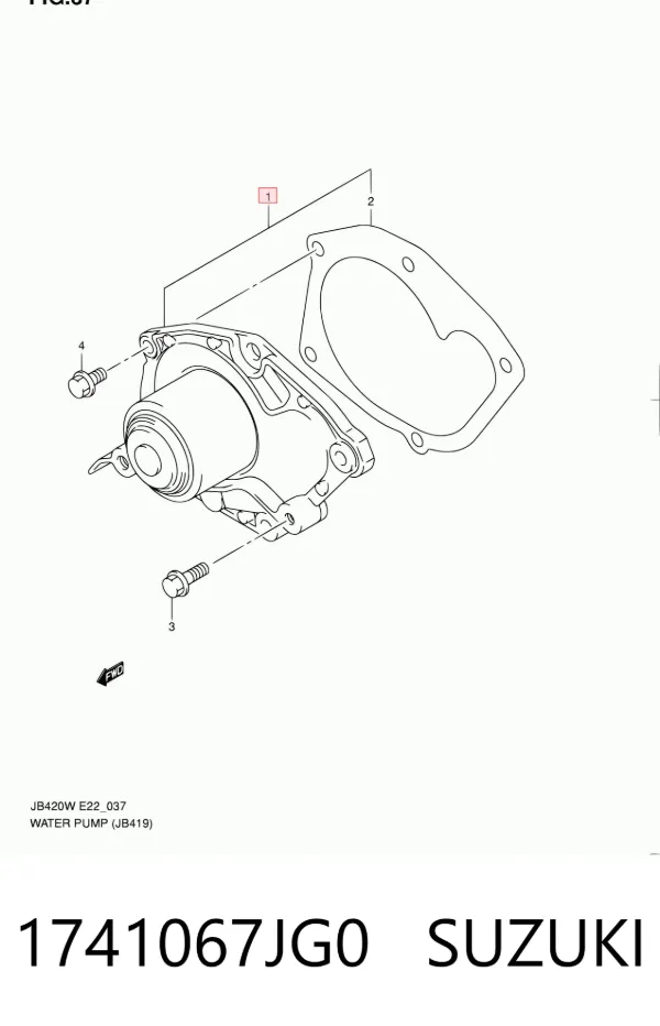 Bomba de agua 1741067JG0 Suzuki