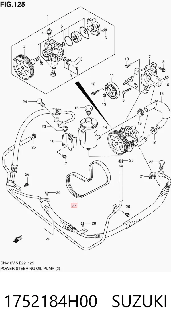Correa de alternador 1752184H00 Suzuki
