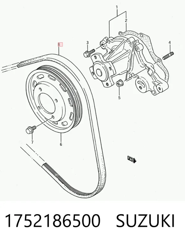 Correa de alternador 1752186500 Suzuki