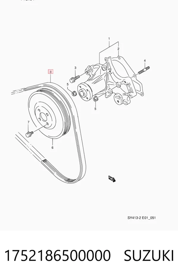 Correa de alternador 1752186500000 Suzuki