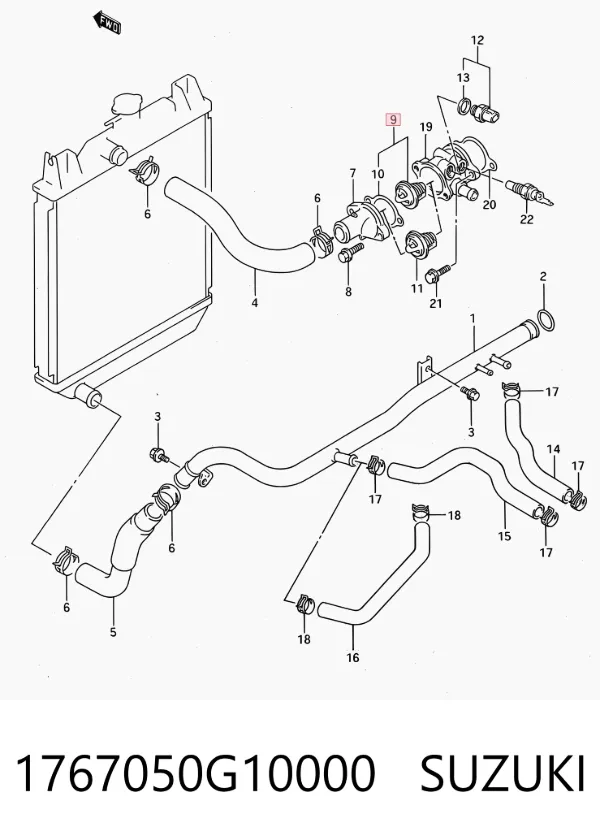 Termostato 1767050G10000 Suzuki