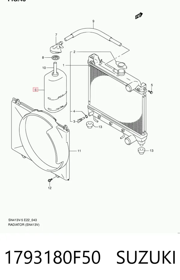 Vaso de expansión Suzuki Jimny SN, JB
