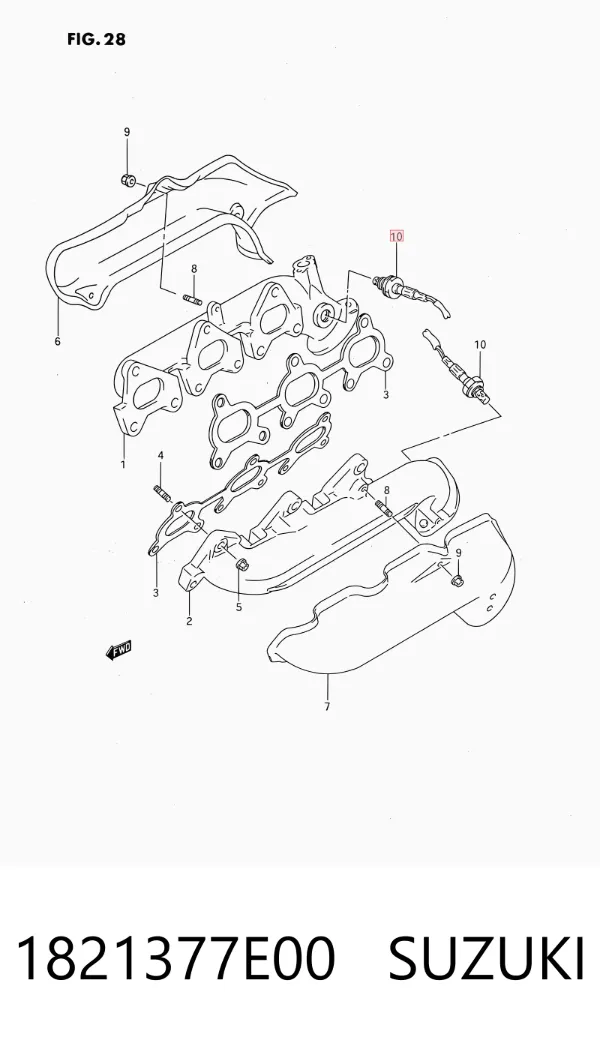 Sonda lambda 1821377E00 Suzuki