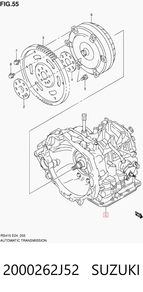 Caja de cambios automática 2000262J52 Suzuki
