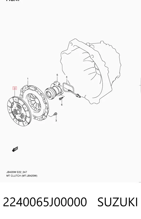Disco de embrague 2240065J00000 Suzuki