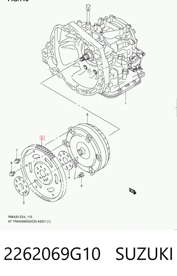 Volante motor 2262069G10 Suzuki