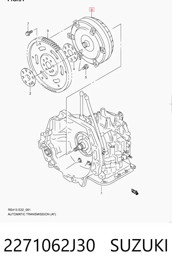 Convertidor de par 2271062J30 Suzuki