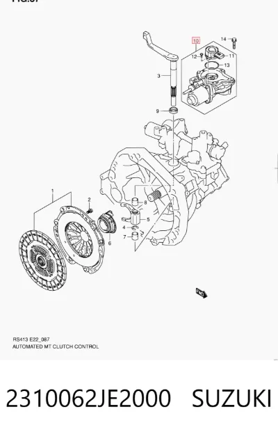 Actuador de embrague SUZUKI 2310062JE2000