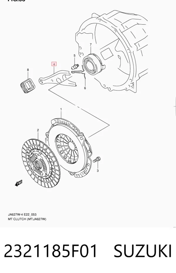 Horquilla de embrague 2321185F01 Suzuki