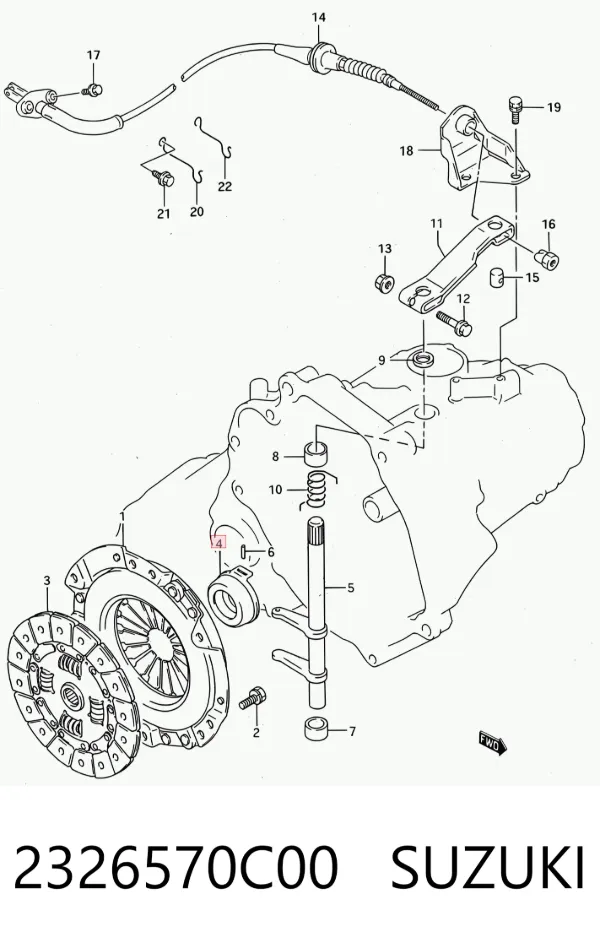 Cojinete de embrague 2326570C00 Suzuki