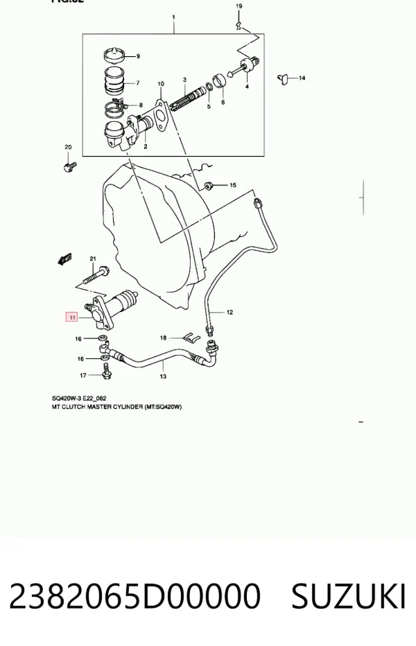 Bombin de embrague 2382065D00000 Suzuki