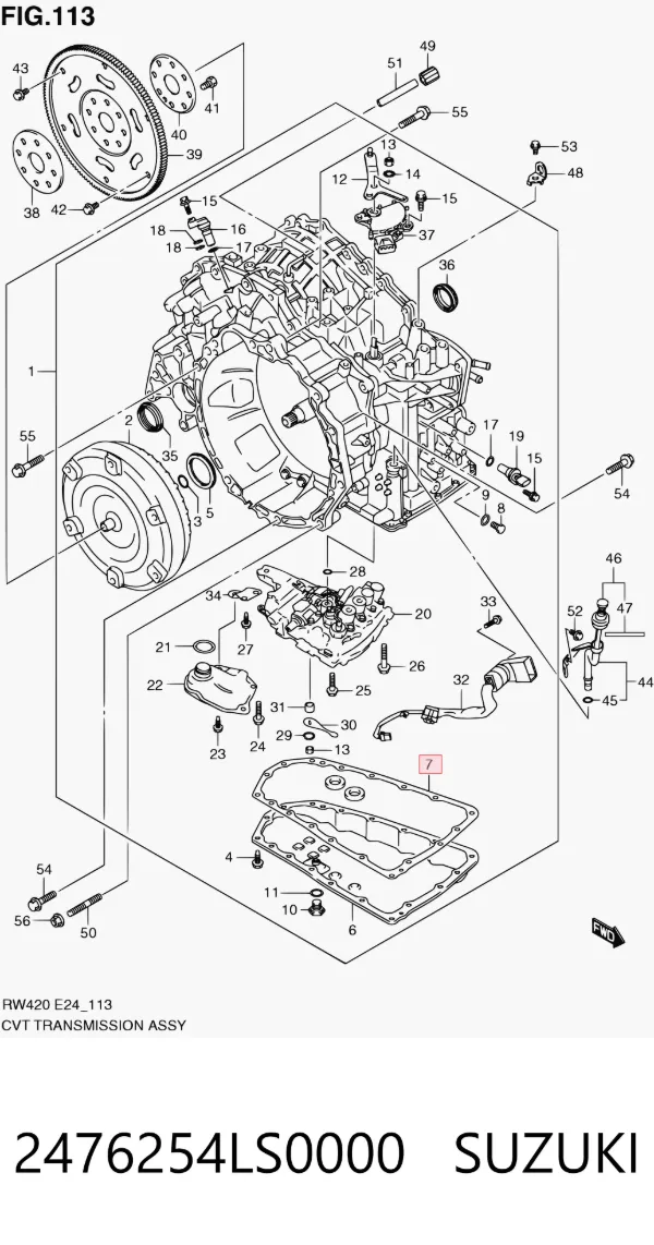 Junta del cárter de aceite de la caja de cambios Jeep Compass MK49