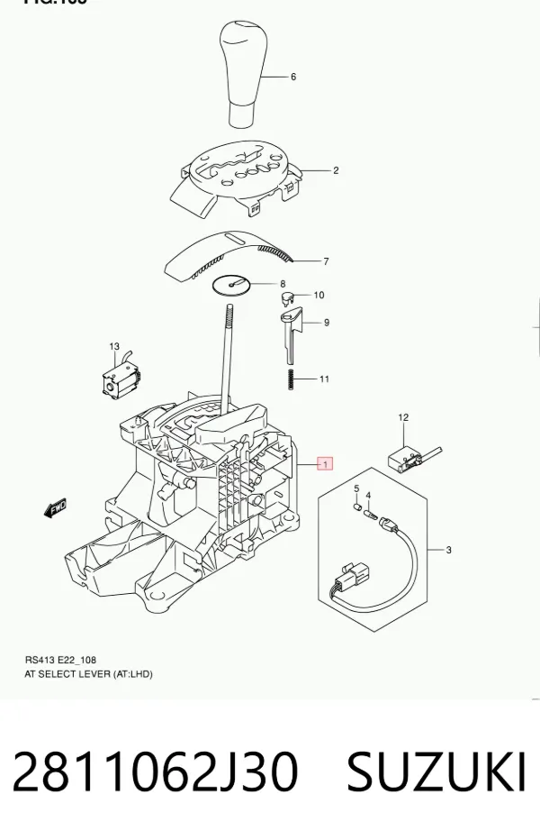 Palanca de cambios Suzuki Swift III