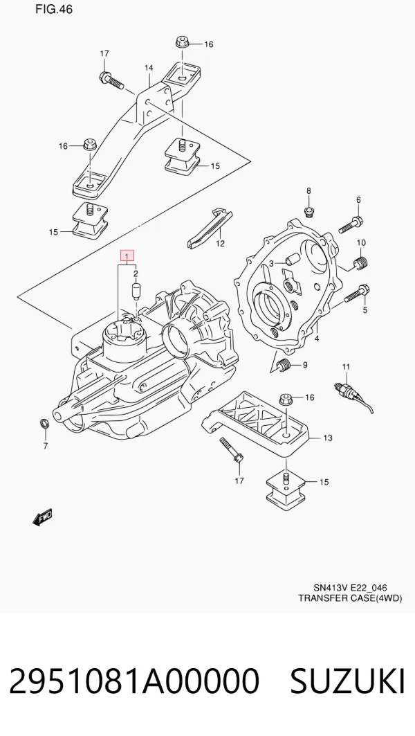 Caja de transferencia Suzuki Jimny SN, JB