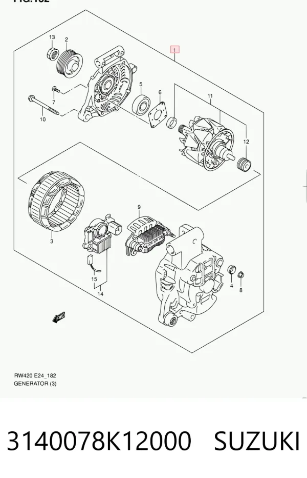 Alternador 3140078K12000 Suzuki