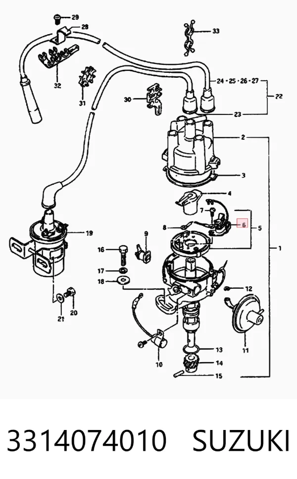 Conmutador de arranque 3314074010 Suzuki