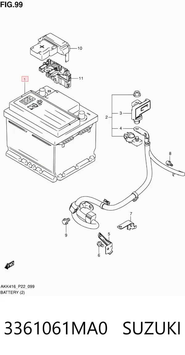 Batería 3361061MA0 Suzuki