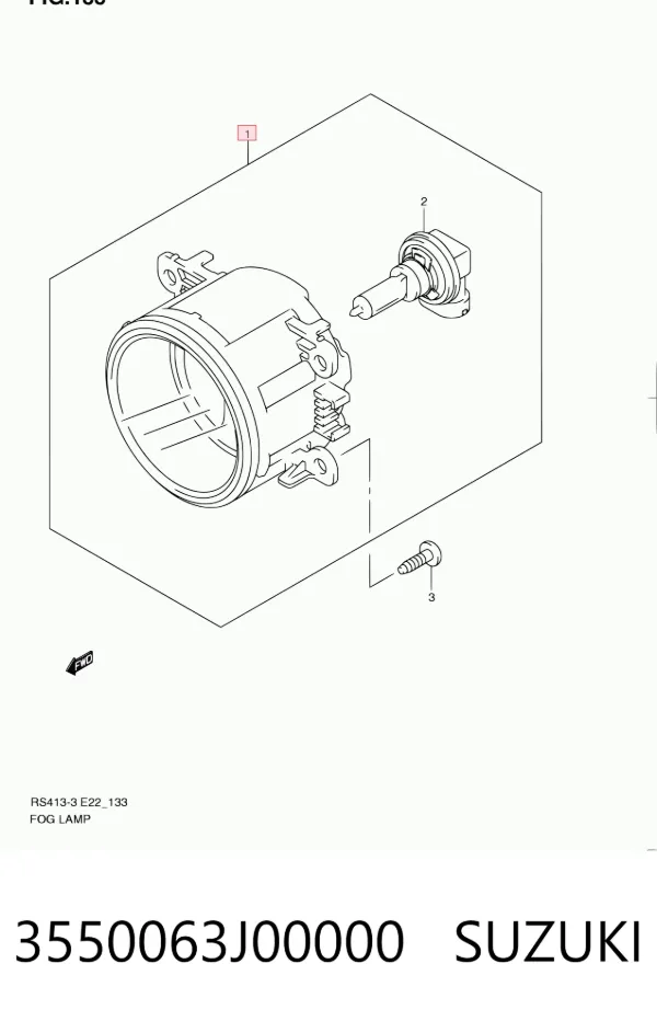 Faro antiniebla izquierdo y derecho 3550063J00000 Suzuki
