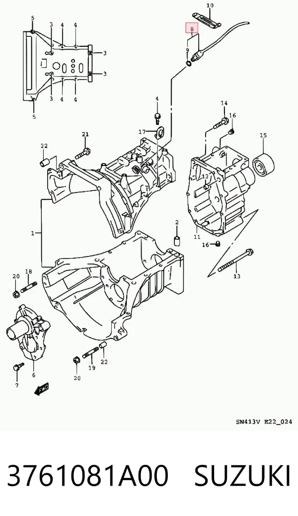 Sensor de marcha atrás 3761081A00 Suzuki