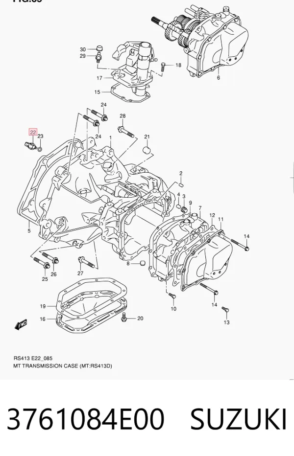 Sensor de marcha atrás 3761084E00 Suzuki