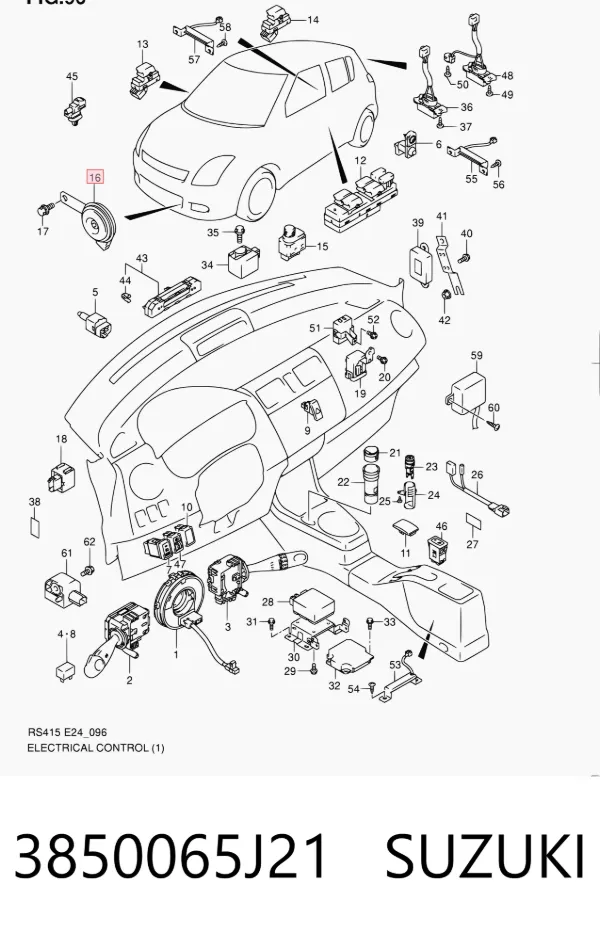 Claxon 3850065J21 Suzuki
