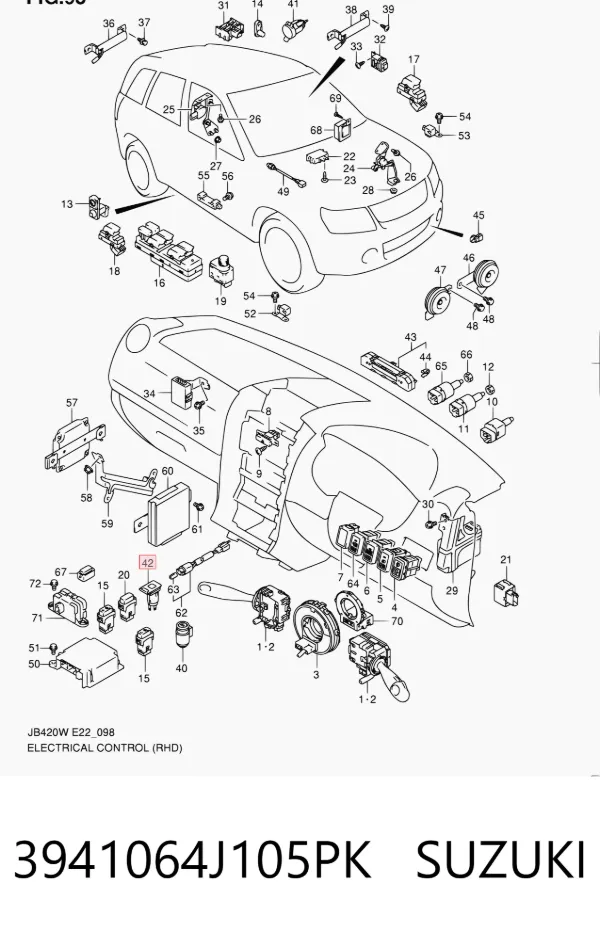 Mechero de coche 3941064J105PK Suzuki