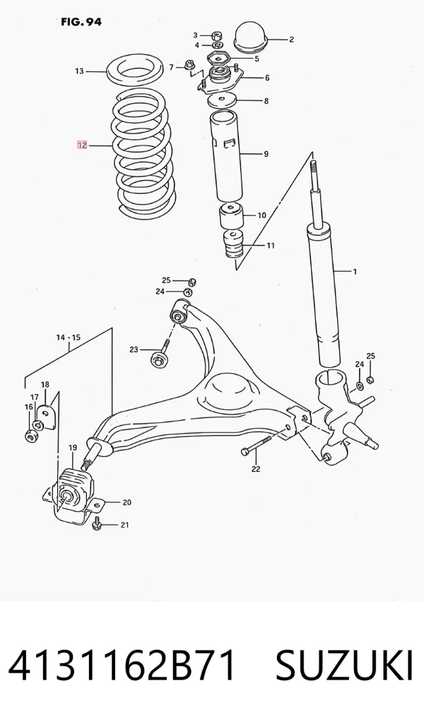 Muelle 4131162B71 Suzuki