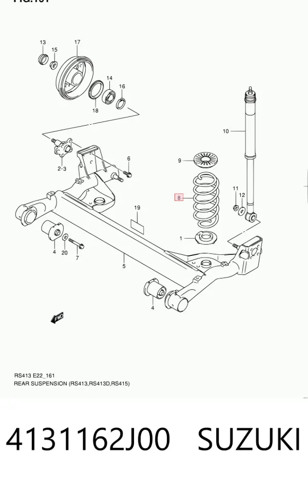 Muelle 4131162J00 Suzuki